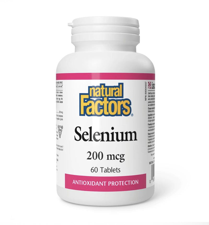Sélénium 200mcg - Protection antioxydante - Natural Factors - 60 comprimés